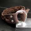 DOUBLE RING LEATHER BRACELET