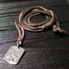 DOG TAG LEATHER NECKLACE