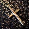 LINE CROSS NECKLACE (K18 coat)