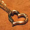 LINE OPEN HEART NECKLACE (K18 coat)